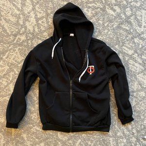 Minnesota Twins Black Hoodie zip up sweatshirt, size Youth XL